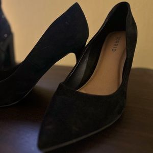 Torrid Suede Black Heels